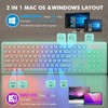 Wireless Keyboard & Mouse Combo, RGB Backlit USB Rechargeable Ergonomic