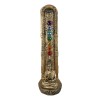 Colorful 7 Chakra Zone Colors Meditating Buddha Monk Incense Burner