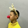 Olivemont Christmas antler headband and reindeer rudolph red nose costume