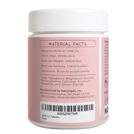 Neurogan Copper Peptide Tablets, 120 MCG/Tablet, 7200 MCG Total, 60ct