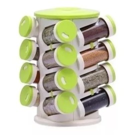Total Supplier Especiero Spice Rack De 16 Piezas Con Tapas Pop-up