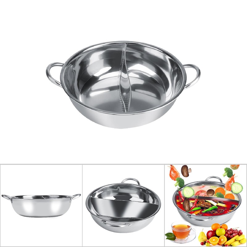 Thick Stainless Steel Hot Pot Two Flavor Separation Induction Cooker