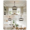 GOEBLESON 26" Black Chandelier for Dining Room, 6-Light Dining Room