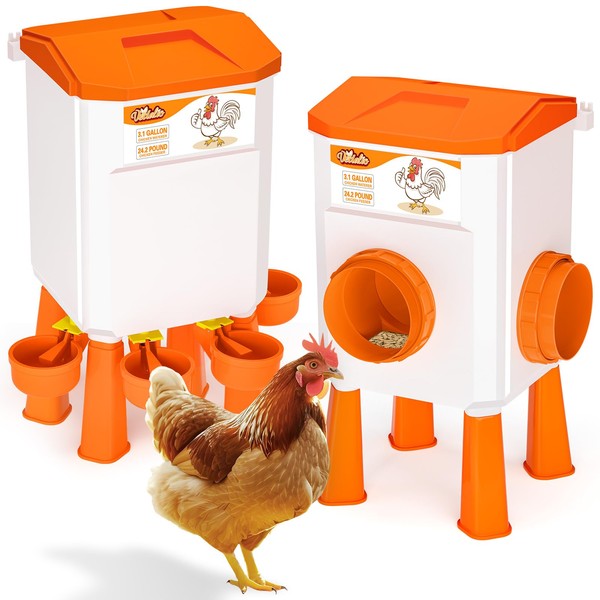 Chicken Feeder Chicken Waterer, Chicken Feeder and Waterer Set, Chicken