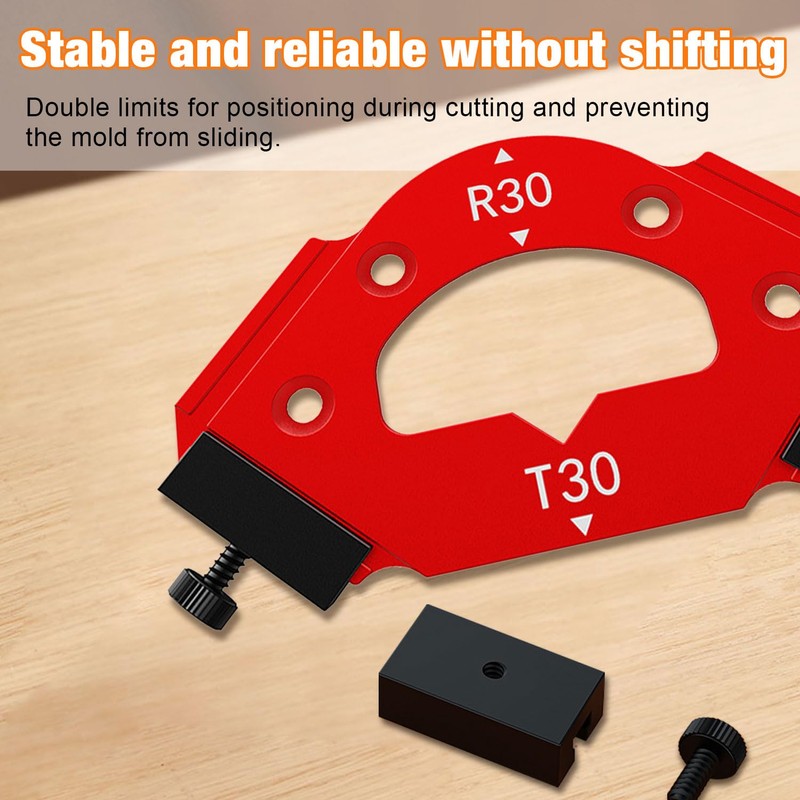 Radius Clamp Milling Cutter Template, Angle Milling Template, Router, Three