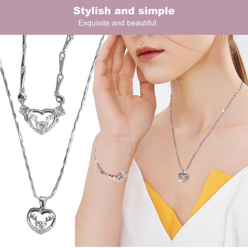 Bracelet Necklace Set Box Bag Combination Valentine's Day Jewelry Gifts