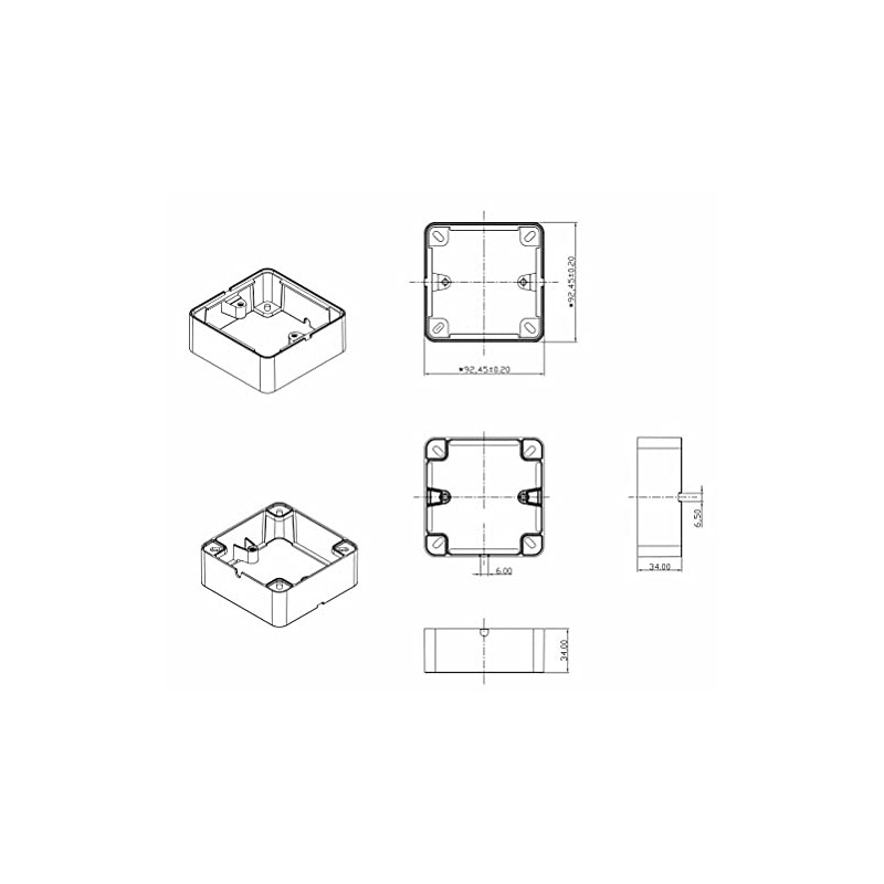 Knightsbridge 1GSBBC 1 Gang Surface Box in Brushed Chrome Effect,
