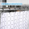 Shower Curtain Hooks,Double Sided Black Shower Curtain Hooks Rust Proof,Set