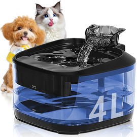 4L/135oz Bebedero para Gato con Luz LED, Fuente de Agua para Gatos y Perros de Gran Capacidad