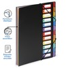 Viquel Rainbow Vertical Accordion Folder 12 Compartments 5/10 Polypropylene Black