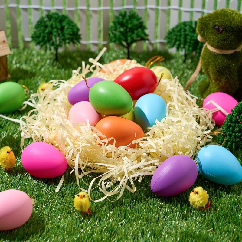 JOYIN 2.36 Inch Easter Colourful Hanging Eggs, 36 Pieces