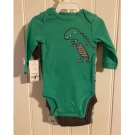 Carter's Baby Boys' 3-Piece Snuggle Dinosaur 3  Months Newborn Pants Shirt NWT