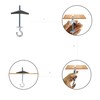 Alovexiong 4 Pack Carbon Steel Plasterboard Ceiling Hooks Spring Toggle
