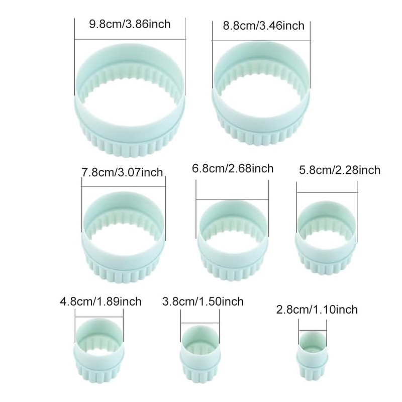 ANCLLO 8 Pieces Cookie Mold Set, Double Sided Pastry and