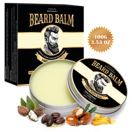Beard Balm Leave-in Conditioner - Made with only Natural and Organic Ingredients -3.53 Ounce Tin