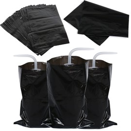WEEGEEKS 100PCS Tattoo Wash Bags - Thickened Disposable Squeeze Pouches for Ink Bottles & Equipment, Sanitary Studio Accessories (Black)
