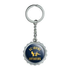 UC Irvine Anteaters Logo Keychain Chrome Plated Metal Pop Cap Bottle Opener