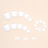 24PCS Milky White Fake Toe Nail,False Toe Nails with Glue,French