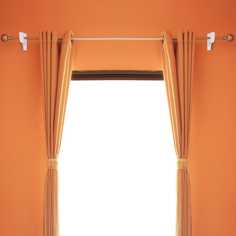 Briwooody 4 Pack Wooden Curtain Rod Brackets Curtain Rod Holder