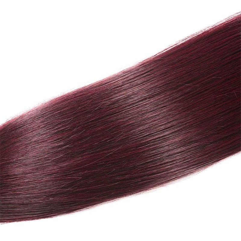 Bafamiya Human Hair Bundles 20 22 24 Inch Ombre Burgundy