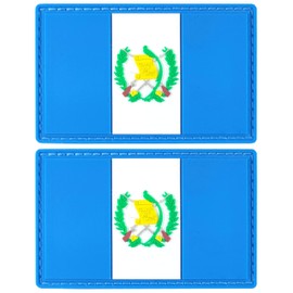 JBCD Guatemala Flag Patch Guatemalan Tactical Patch - PVC Rubber Hook and Loop Fastener Patch, 2 Pack