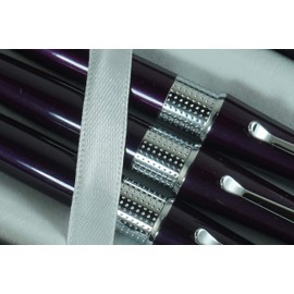 Cross Limited Edition Beverly Purple Lacquer with Cross signature pronounced center Band Trio of Fountain, Rollerball & Ballpoint Pens Set.A great wedding, birthday, graduation & Christmas gift