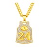 Winssigma Gold Basketball Jersey Necklace, Basketball Number Necklace for Basketball