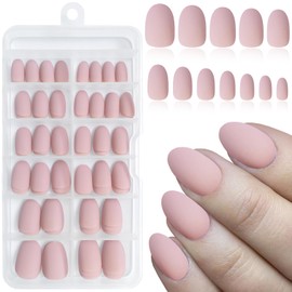 Lifextol 120pc Matte Almond Press on Nails Short Oval Fake Nails Press ons with Glue&Sticky Tab, 12 Sizes Acrylic Nails Press on Nails Almond Khaki Nails Glue on Nail Tips Artificial Fingernail