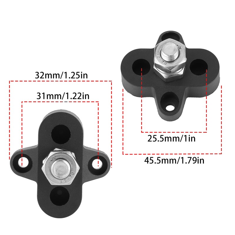 2pcs Power Distribution Studs Heavy Duty Car Bus Bar for