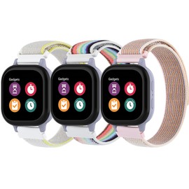 QHBAMD 3 Pack Nylon Watch Bands Compatible with Gabb/Gizmo/SyncUP Smartwatch, Soft Breathable Hook & Loop Replacement Straps