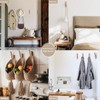 FCOWK Wall Hooks 4 Pack Coat Hooks Mounted Natural Wood