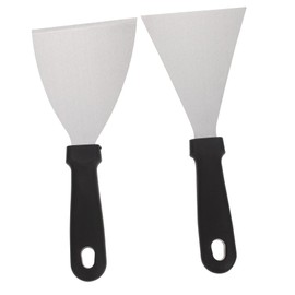UKCOCO 2Pcs Non Stick Stainless Steel Cooking Spatulas Ergonomic Design Steak Shovels for Home and Restaurant Use Heat Resistant Lightweight and Easy to Clean