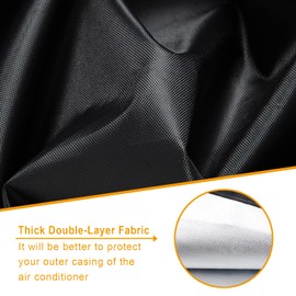 Air Conditioner Cover for Outside Units - 420D Waterproof Air Conditioner Protection Covers for Window Unit - Winter AC Covers Fits AC Condensing HVAC Unit (Black-24''LX24''WX30''H)