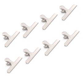 Stainless Steel Chip Bag Sealer Clips, Kitchen Home Office Usage (8, L)