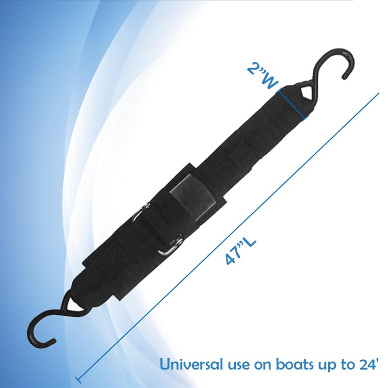 Boat Trailer Tie Downs Strap, Marine Transom Adjustable Quick Release