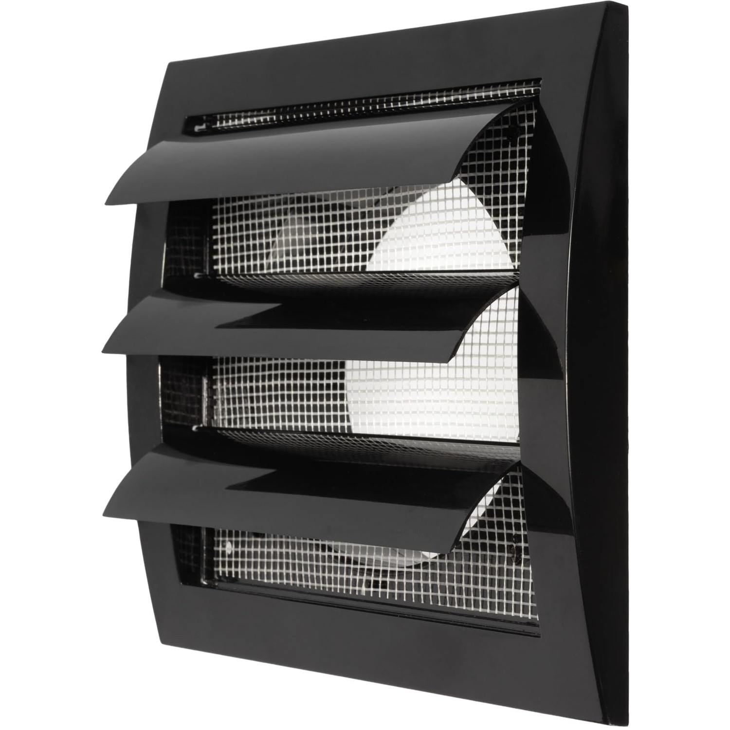 Black Exhaust Hood Vent 4'' Inch with Built-in Pest Guard Screen and