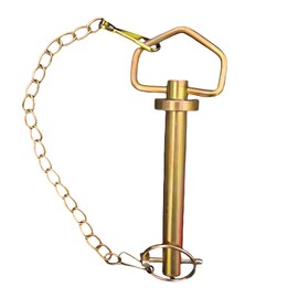 1PC Heavy Duty Steel Hitch Pin with Chain and Linchpin, Available Length 6 1/4inch（160mm） Long, for Secure Mounting of Hitches and Axles (Size: (22 x 160mm)/ 7/8inx 6-1/4 in)