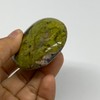 96.7g, 2.5"x2.1"x0.9" Natural Untreated Green Opal Palm-Stone Crystal Polished Galet