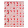 Gift Wrap - Apples - Mauve/Red/Metallic Silver