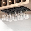 Vaisoeny Wine Glass Holder Under Cabinet, 4 Pack, Black