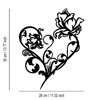 LIYOUYA Flower Love Heart Metal Wall Decor - Emotional Art