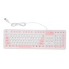 Foldable Silicone Keyboard 106 Keys Waterproof Dustproof Foldable USB Wired