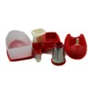 TUPPERWARE Chef Mahl-Chef rot-weiß D126 Reibe Nüsse Käsereibe Universalmühle