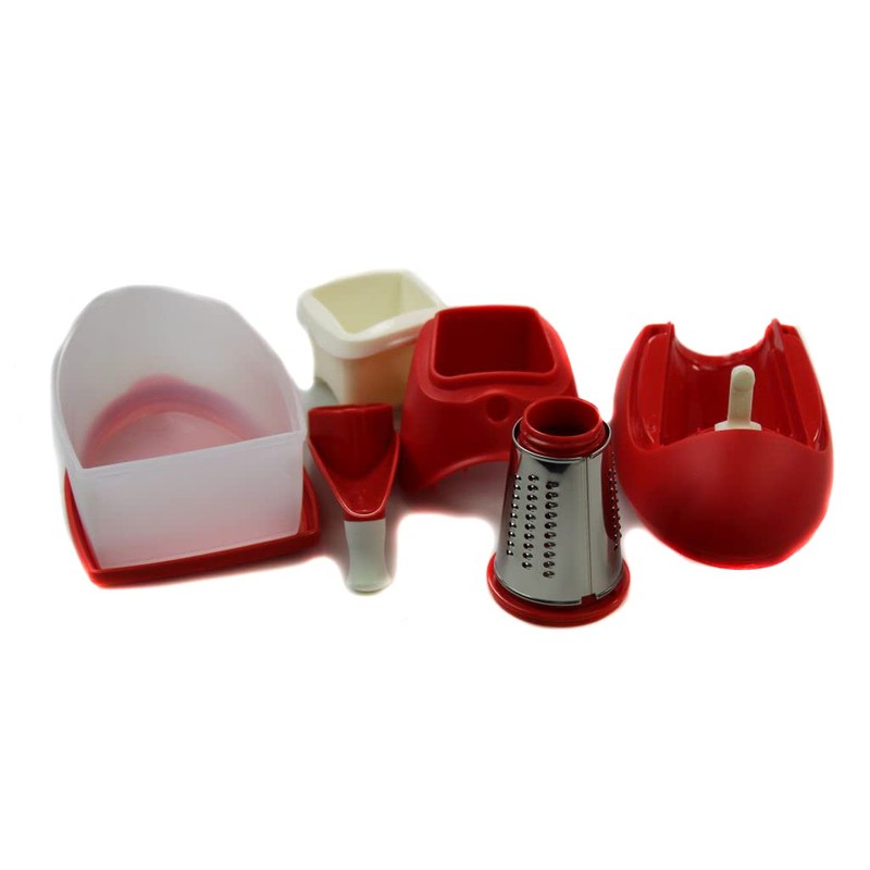 TUPPERWARE Chef Mahl-Chef rot-weiß D126 Reibe Nüsse Käsereibe Universalmühle