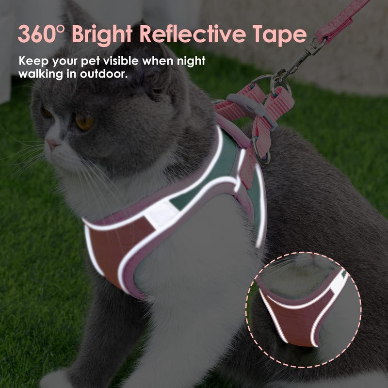 Eyein Cat Harness and Lead Set for Walking, Adjustable Soft