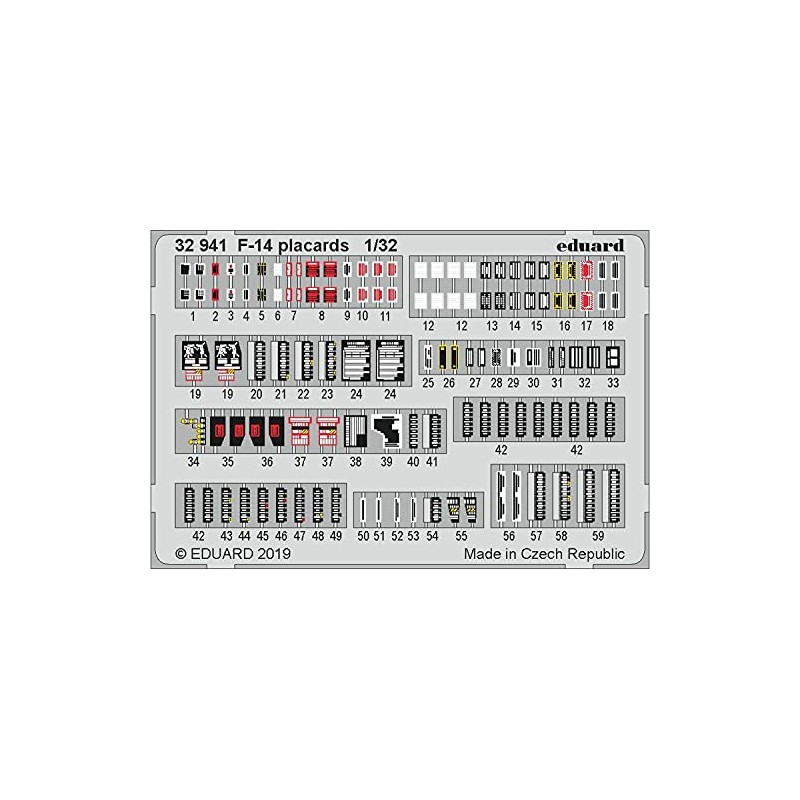 Eduard P-Etch 1:32 - F-14 Placards