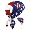 American Flag Headwrap Patriotic Doo Rag Red White and Blue