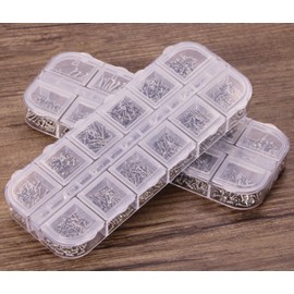 Mini Skater 1650Pcs Eyeglass Sunglass Spectacles Watch Tiny Screws Eye Sun Glasses Watches Repair Tool Kit, 23 Size