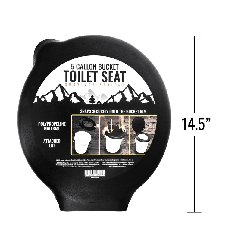 ASR Outdoor Camping Toilet, 5 Gallon Bucket Portable Toilet Seat