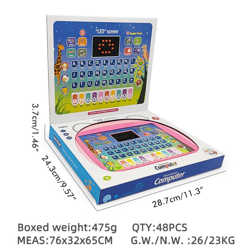 Kids Tablet English Learning Pad with LED Screen 8 Modes